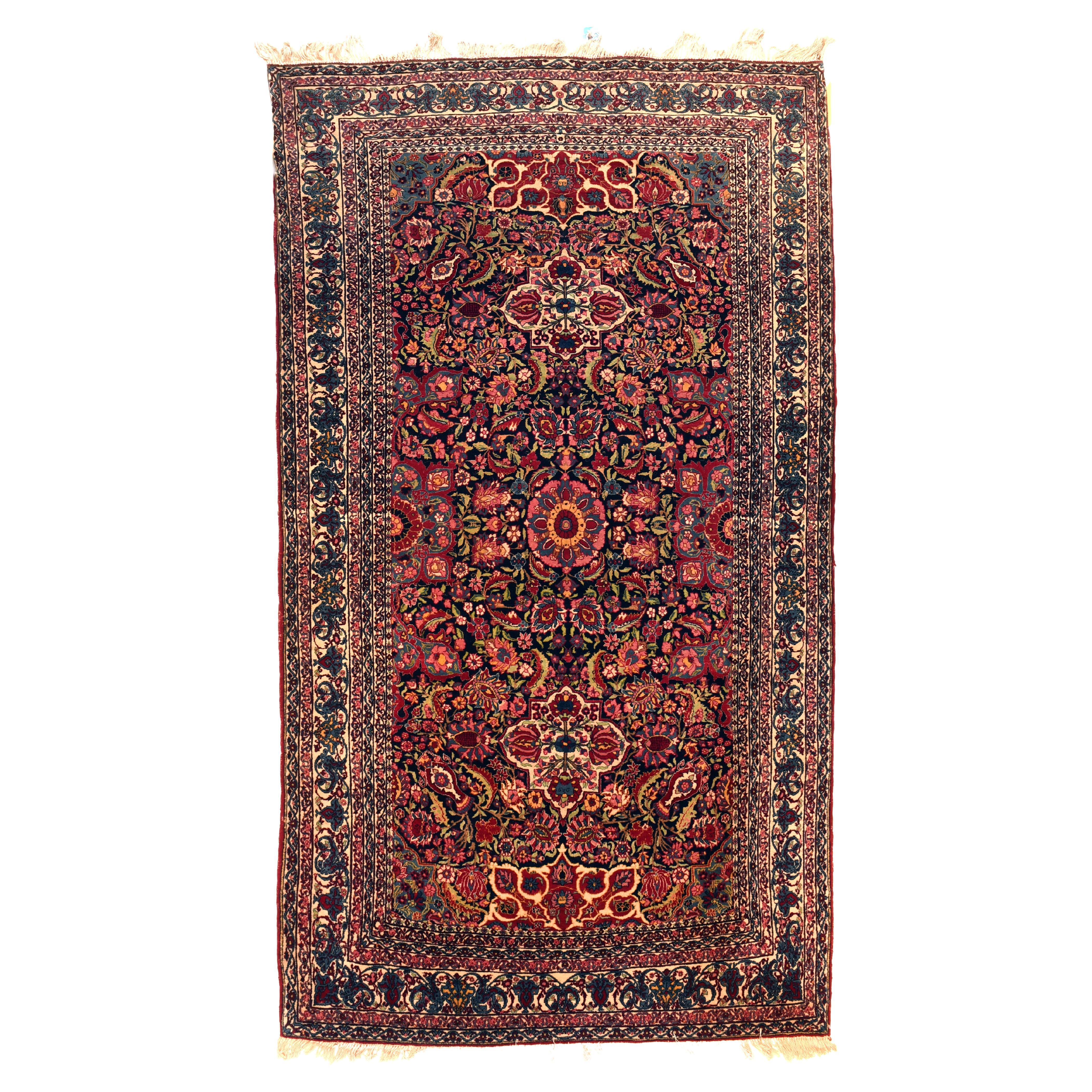 Vintage Persian ToudeshkNain Carpet at 1stDibs