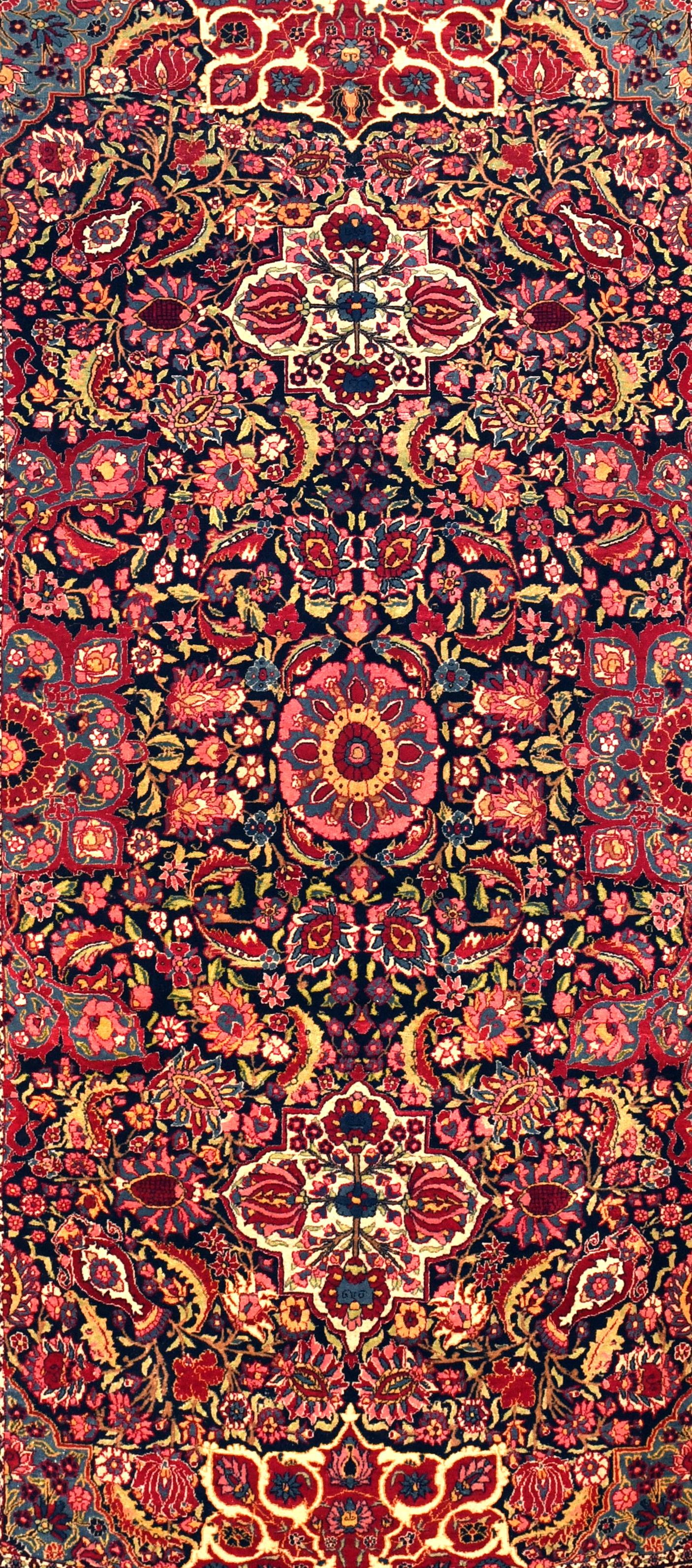 Persian Antique Nain Toudeshk Rug 4'9'' x 8'5'' For Sale