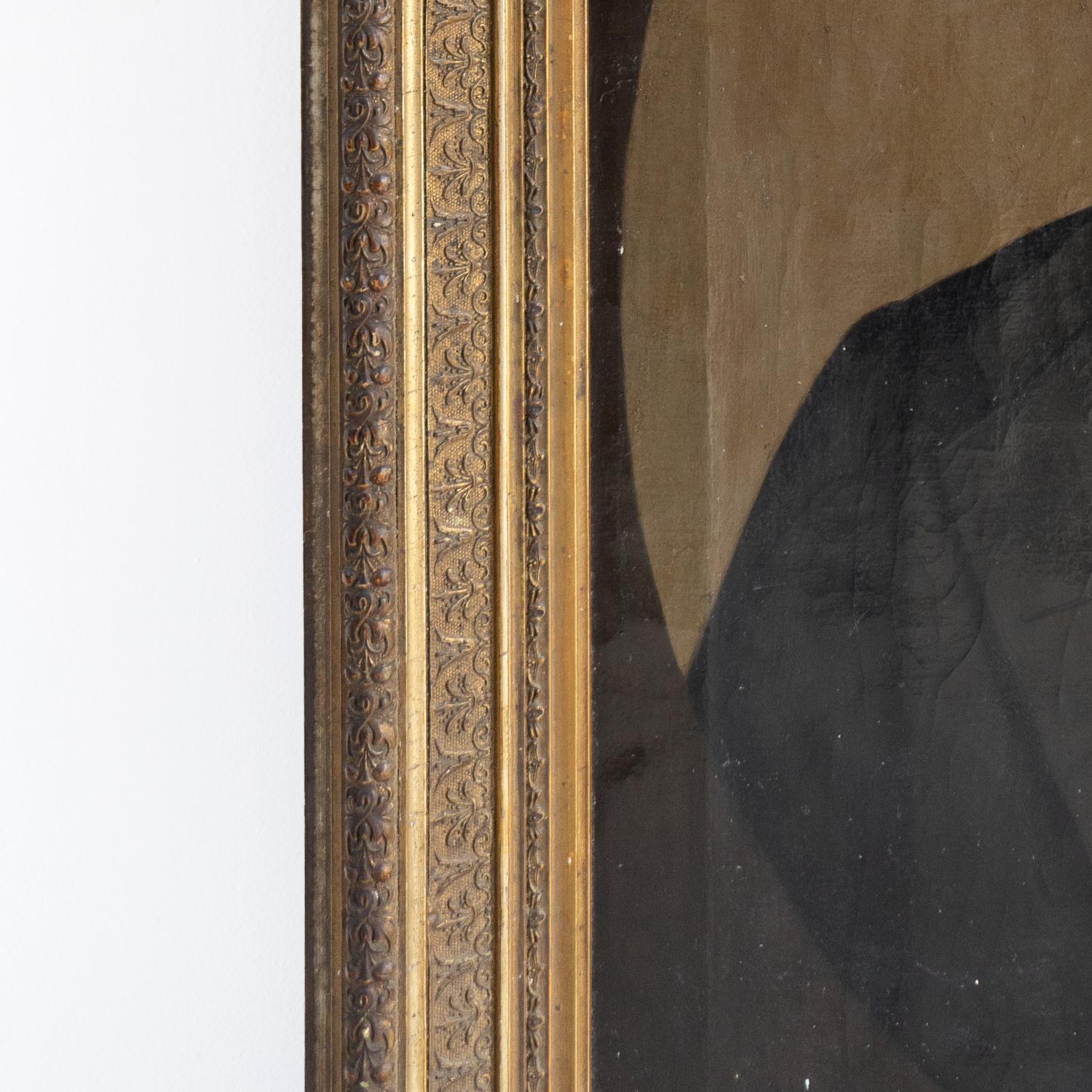 Antique Naive Portrait Of A Cornish Gent, Original Oil On Canvas Painting 19th C For Sale 2