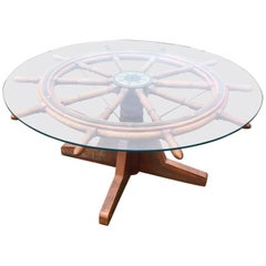 Antique Nantucket Ship's Wheel Dining Table