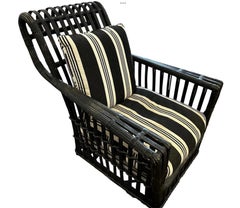 Antique Nantucket Stick Wicker Club Chair