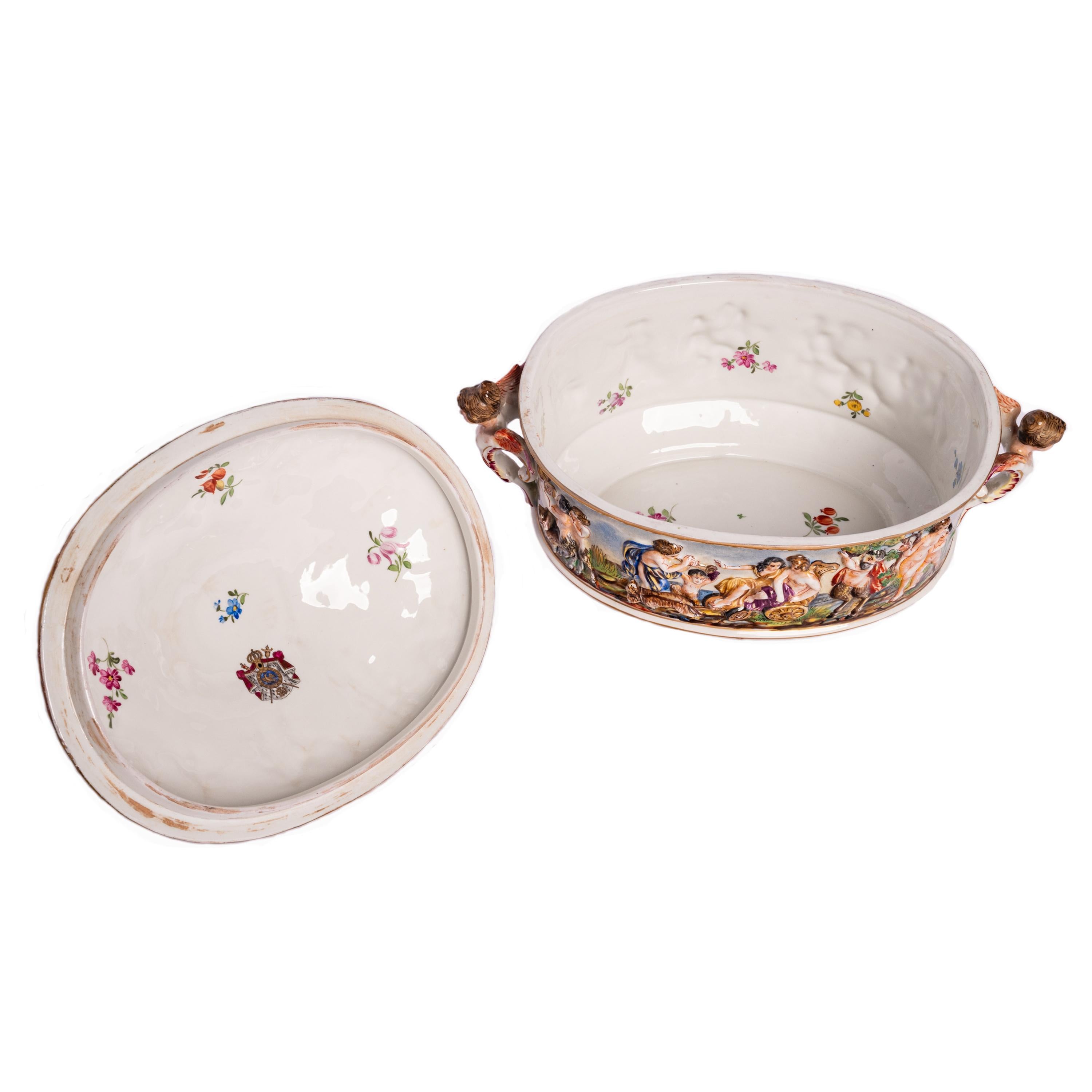 Antique Naples Porcelain 215 Piece Dinner & Tea Service Napoleon Au Roi de Rome For Sale 11