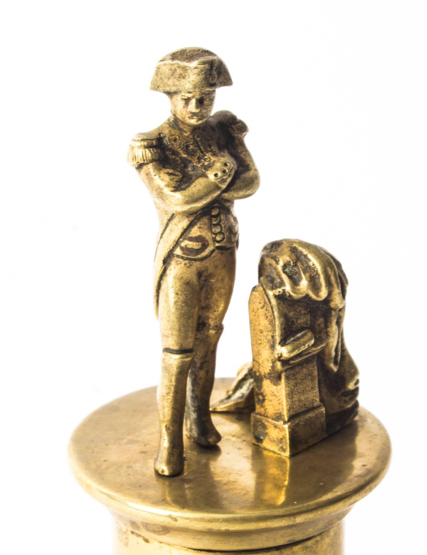 Mid-19th Century Antique Napoleon Bonaparte Polished Bronze, Early 19th Century