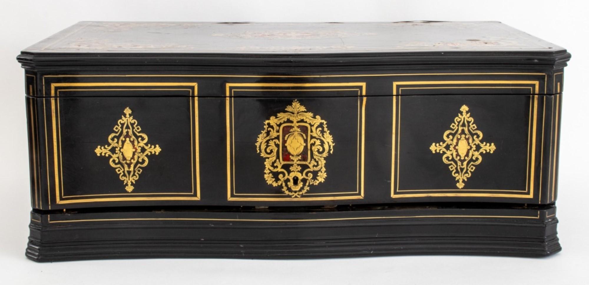 Antique Napoleon III Boulle Style Writing Box For Sale 4