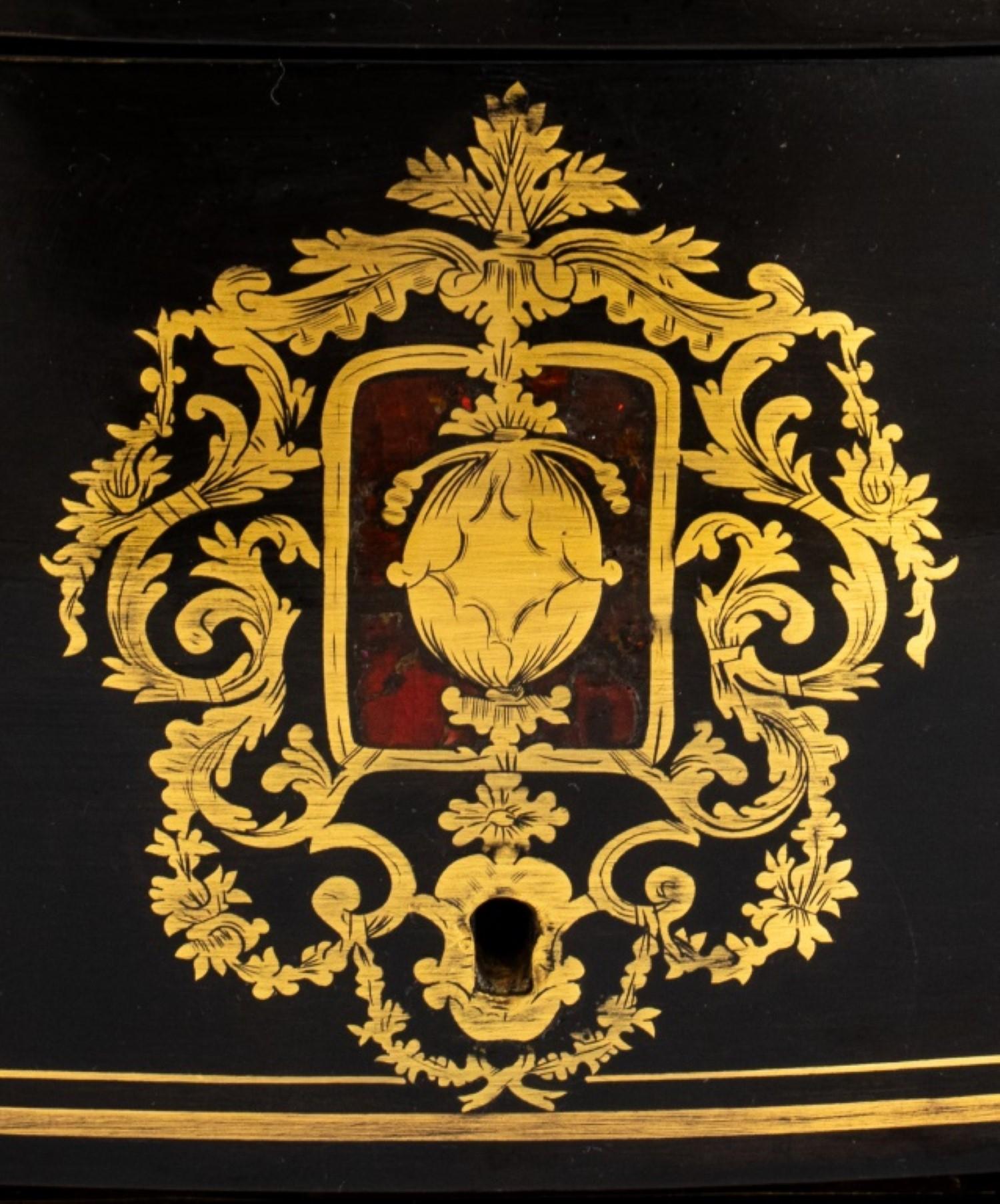 Métal Ancienne boîte à écrire de style Boulle Napoléon III en vente