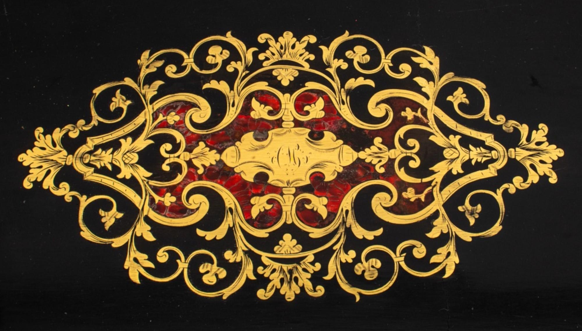 Antique Napoleon III Boulle Style Writing Box 1