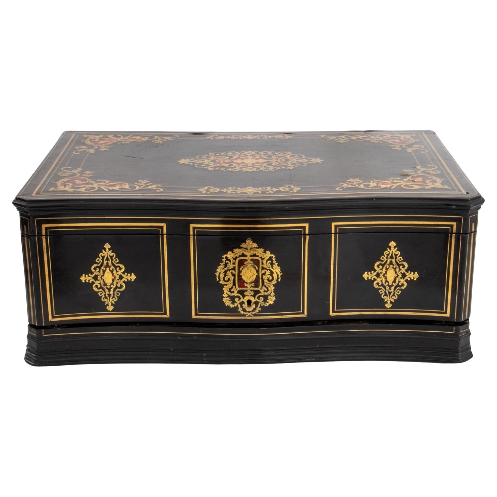 Antique Napoleon III Boulle Style Writing Box For Sale