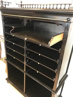 Antique Napoleon III Ebonized Commode Bureau