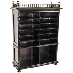Antique Napoleon III Ebonized Commode Bureau