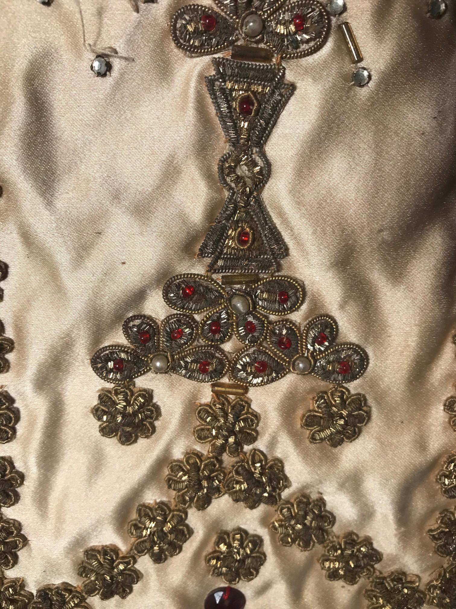 19th Century Antique Napoleon III Era French Chalice Ciborium Veil Gilt Metal Embellishment