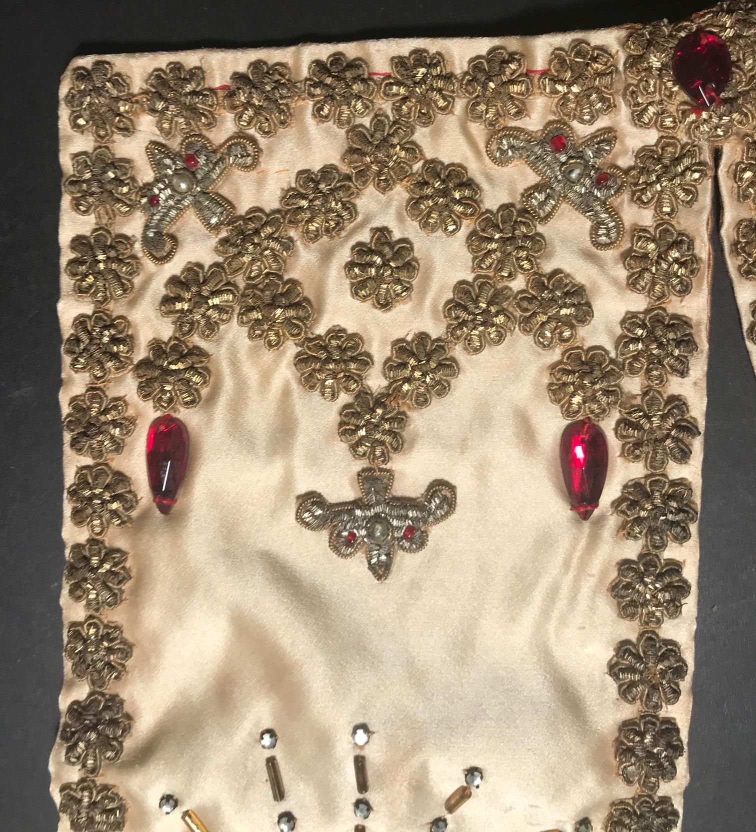 Antique Napoleon III Era French Chalice Ciborium Veil Gilt Metal Embellishment 1
