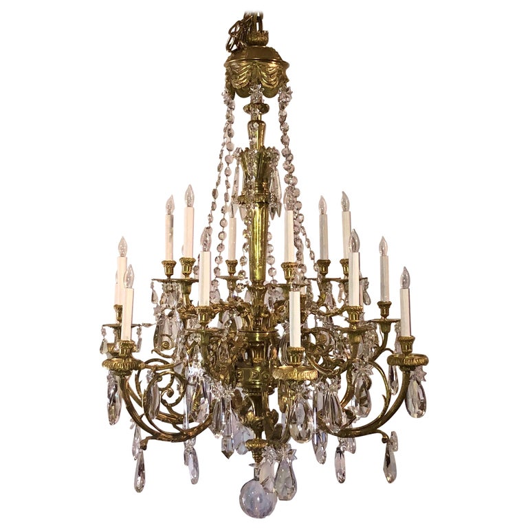 Lustre ancien Napoléon III en cristal fin et ormolu En vente sur 1stDibs |  lustre chandelier ancien, lustre napoleon 3