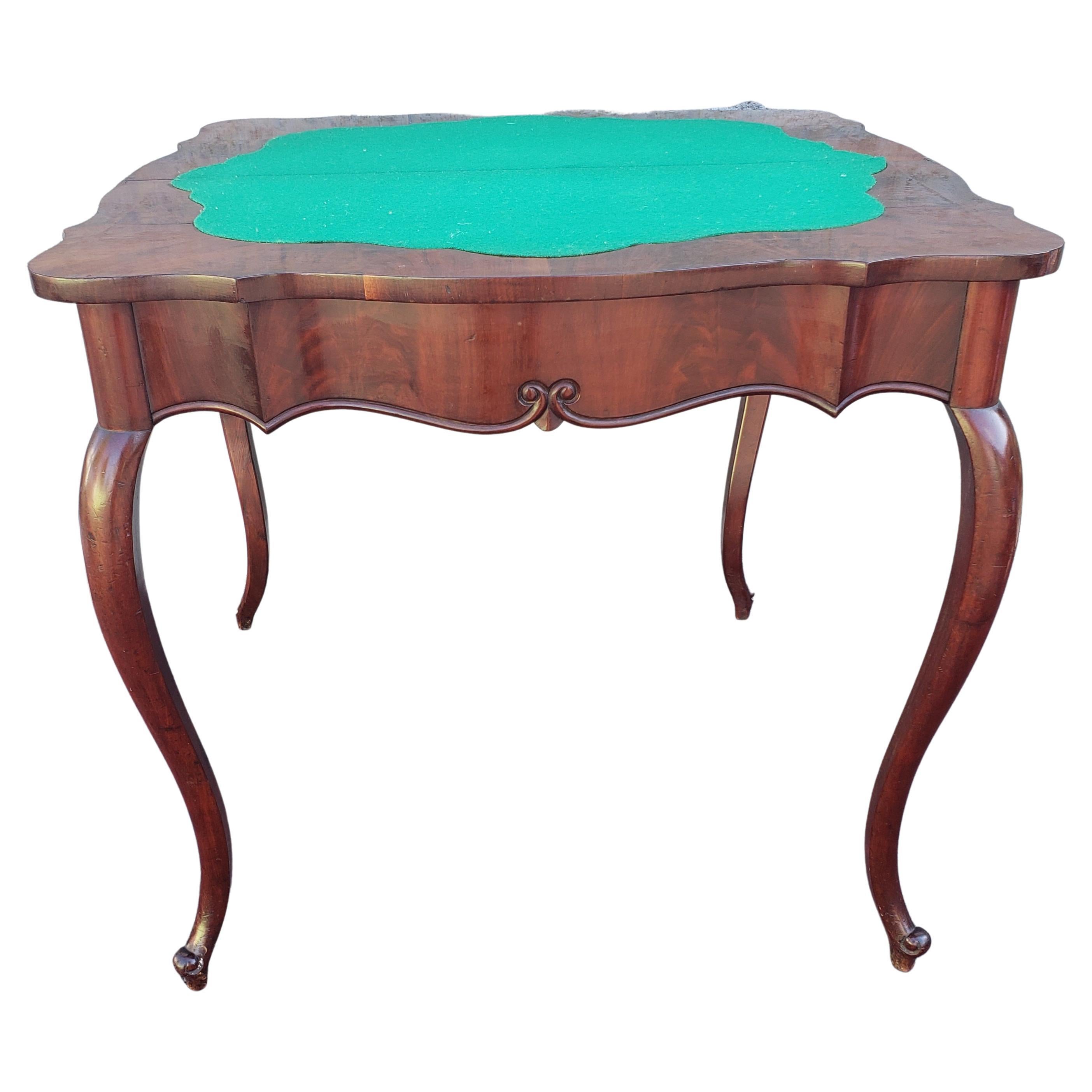Antique French Console Game Table di Napoleone III, 1860 ca. in vendita 5