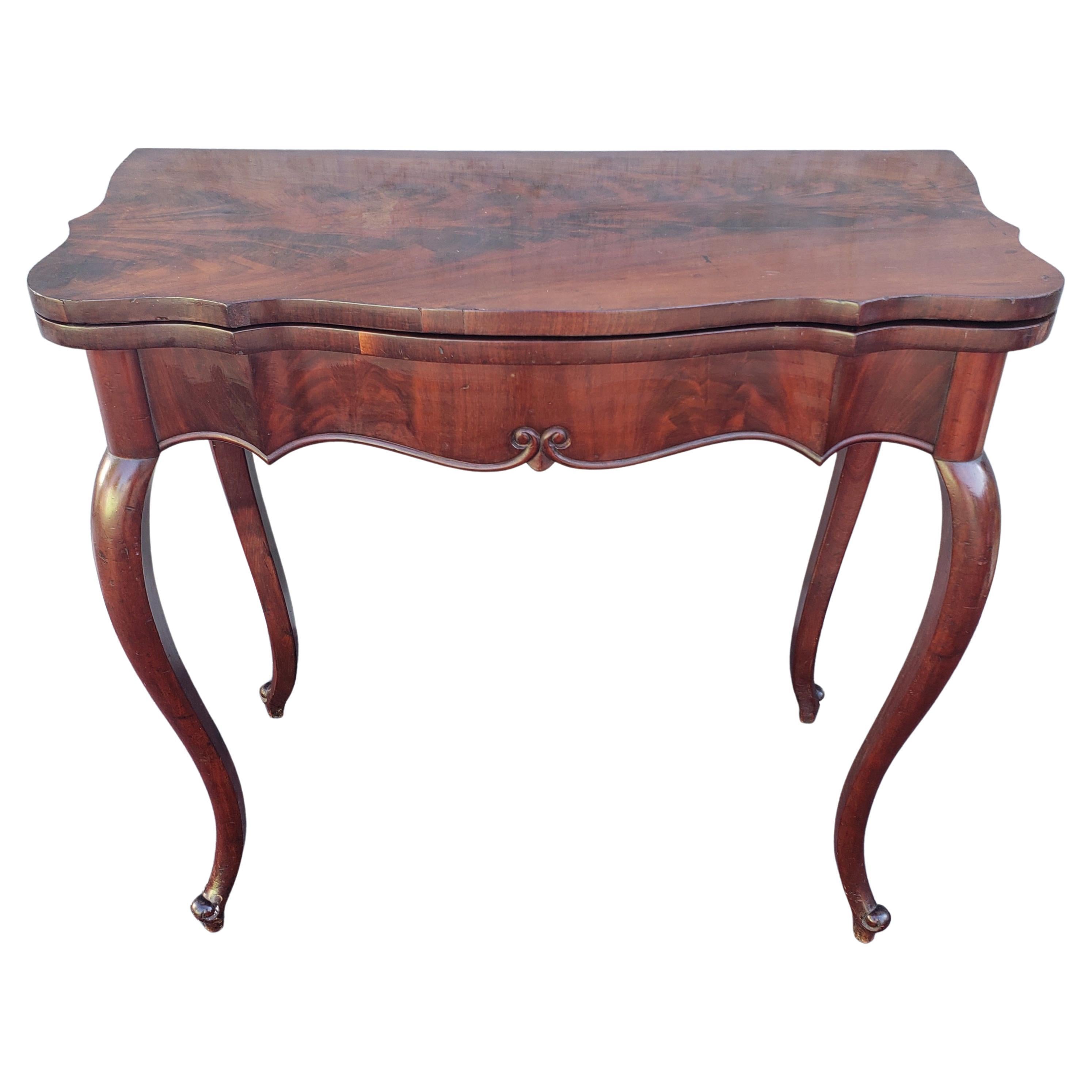 Antique Napoleon III French Console Game Table, Circa 1860s For Sale 1