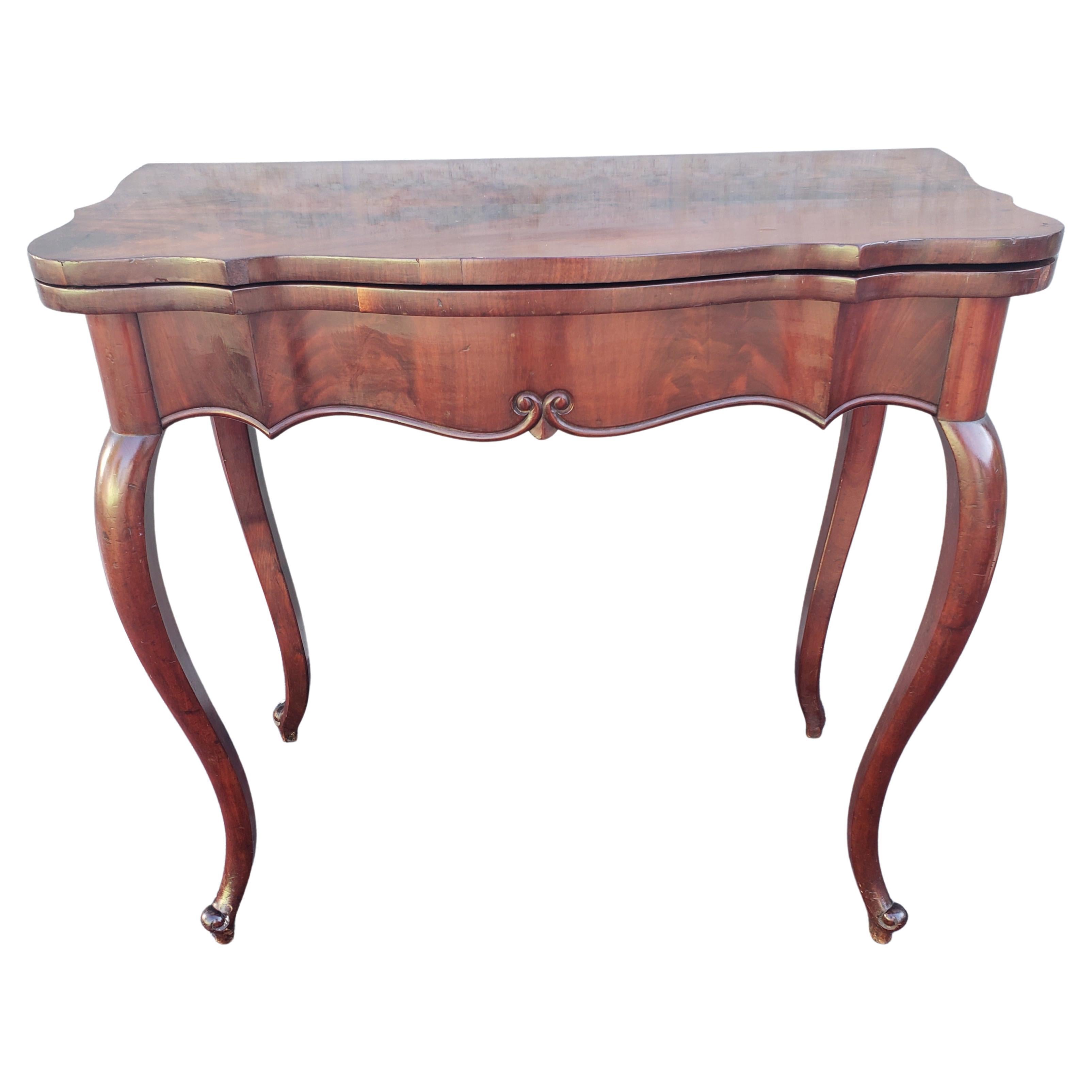 Antique Napoleon III French Console Game Table, Circa 1860s For Sale