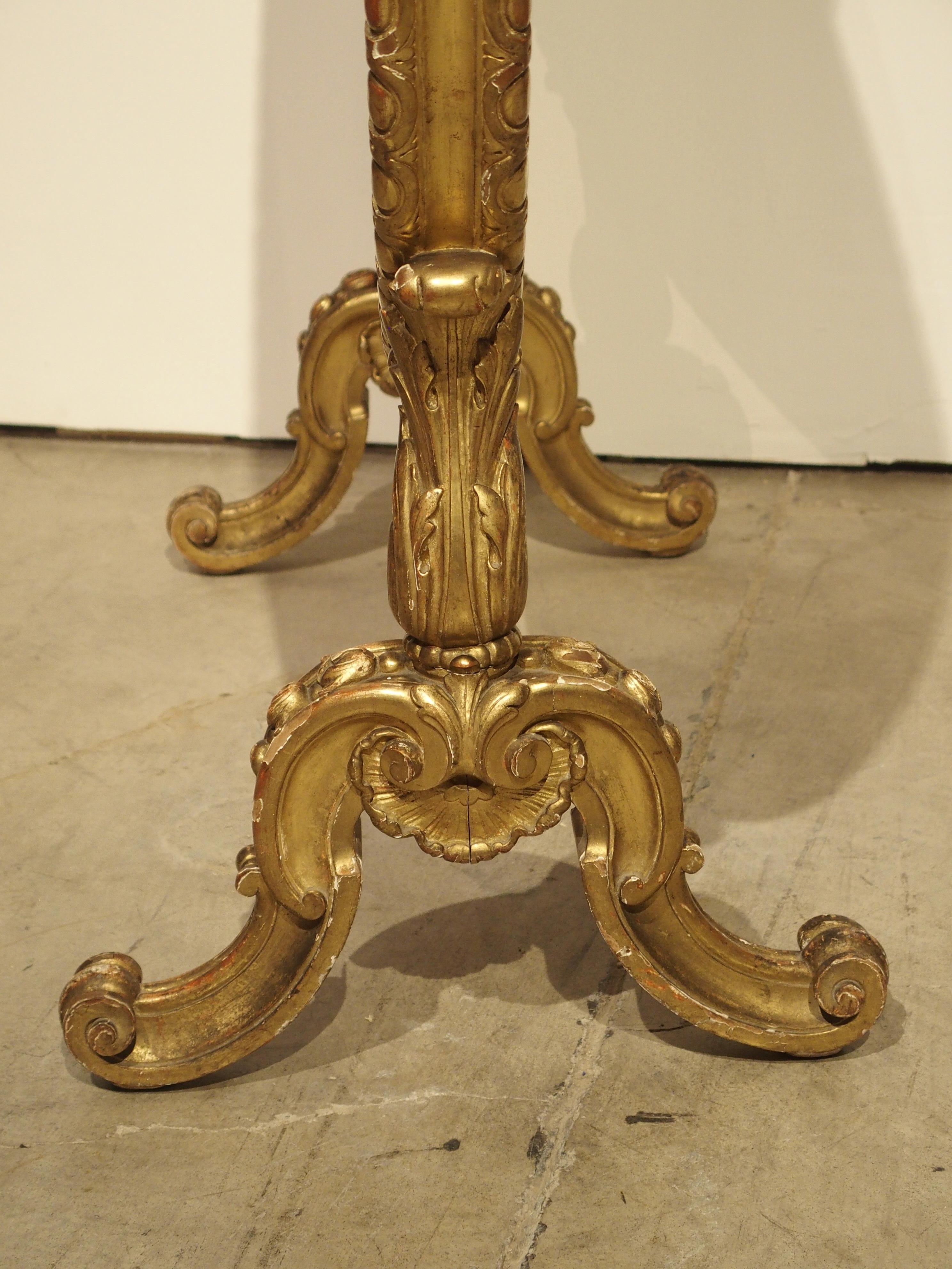 Pare-étincelles ancien Napoléon III en bois doré, France en vente 1