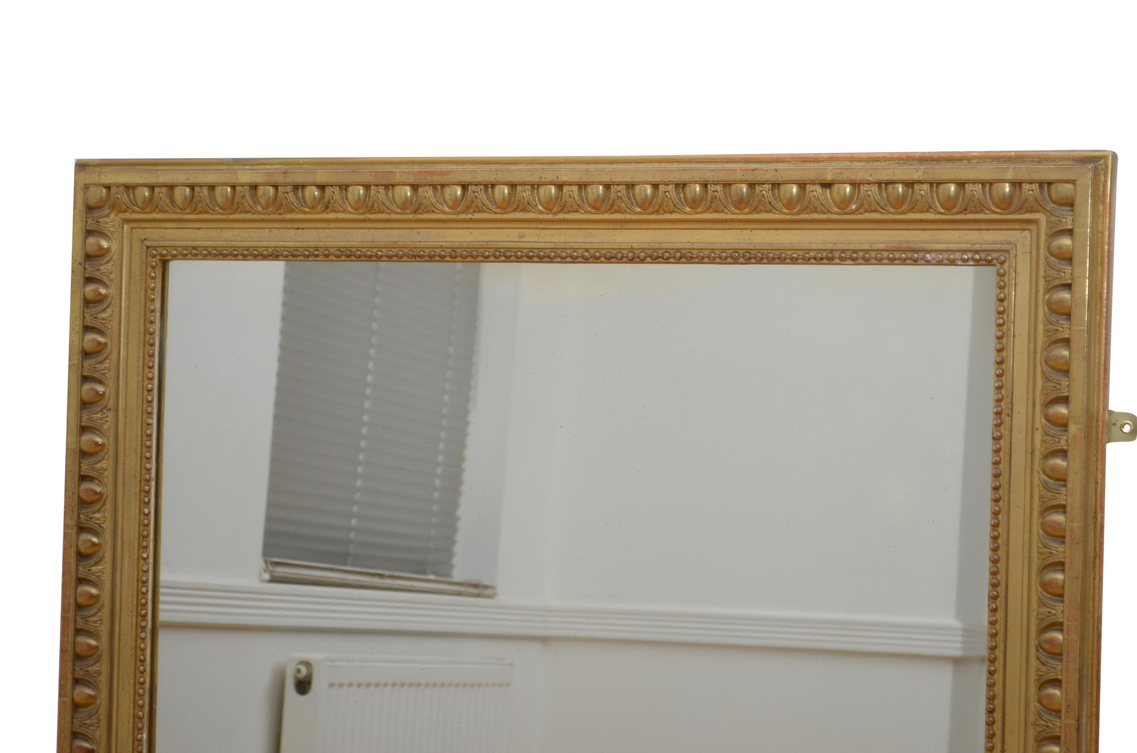 Antique Napoleon III Gold Leaf Wall Mirror H132cm For Sale 3