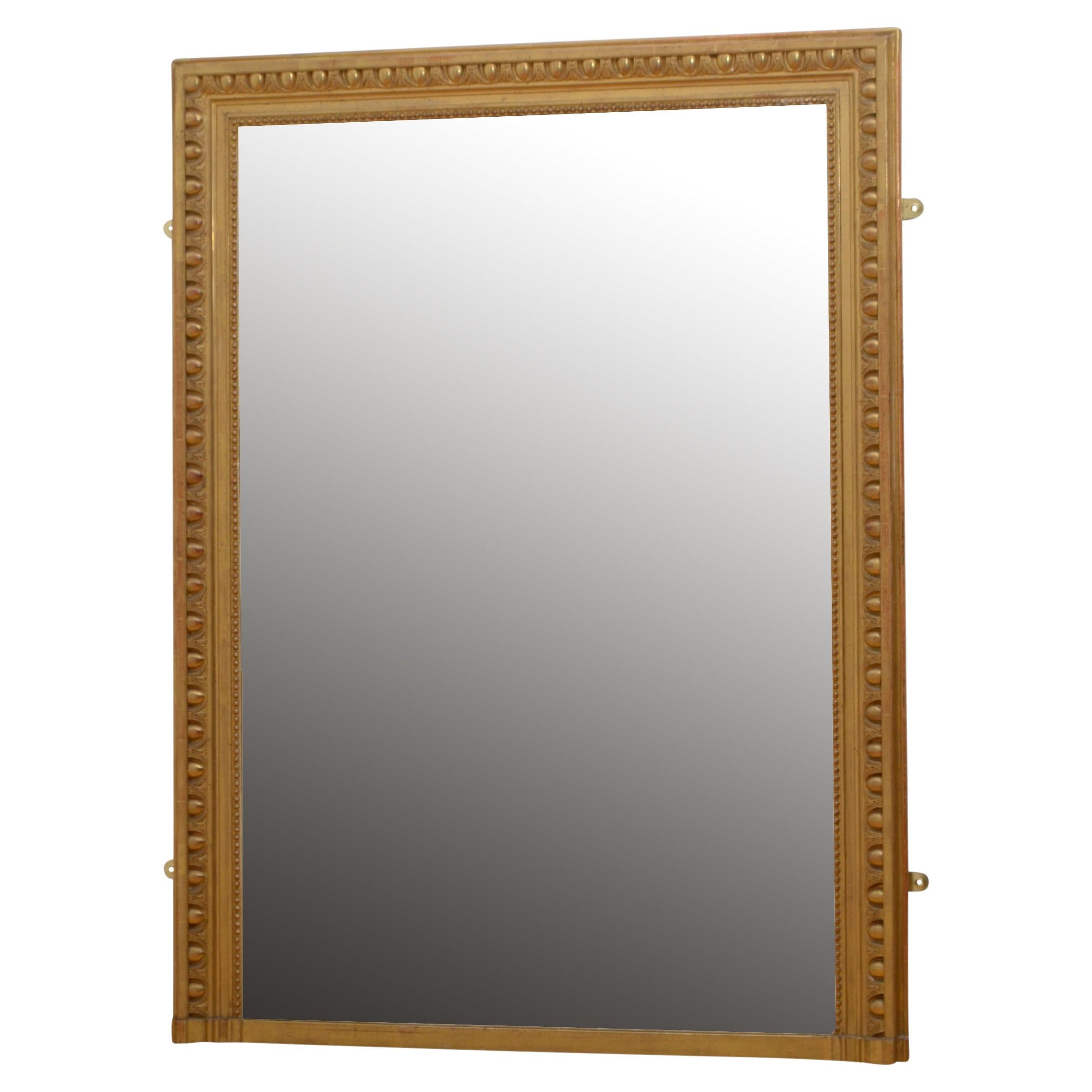 Antique Napoleon III Gold Leaf Wall Mirror H132cm For Sale