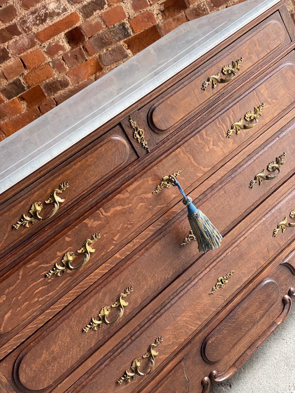 Antique Napoleon III Marble Commode Chest of Drawers, France circa 1870 Number 4 5