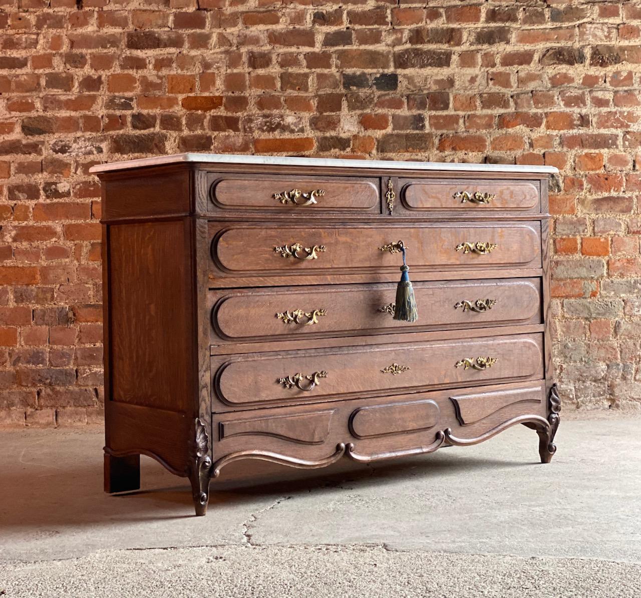Antique Napoleon III Marble Commode Chest of Drawers, France circa 1870 Number 4 6