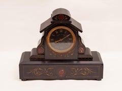 Antique Napoleon III Marble Mantel Clock by Adolf Fraaier, Amsterdam