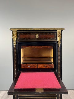 Ancien bureau secrétaire Napoléon III en marqueterie et bronzes dorés