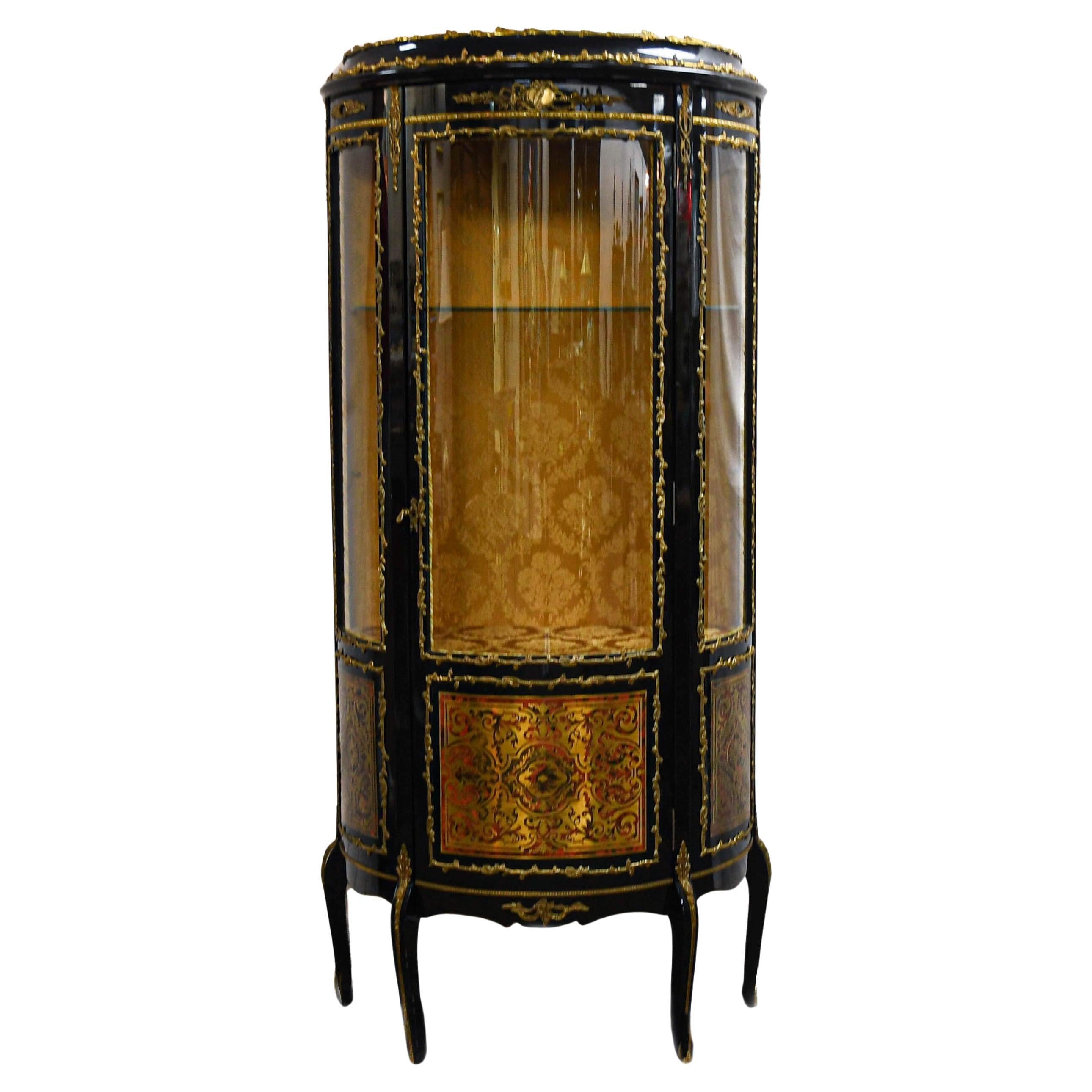 Antique Napoleon III-Style Bronze Curio Cabinet For Sale