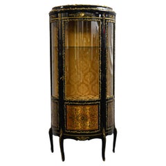 Antique Napoleon III-Style Bronze Curio Cabinet