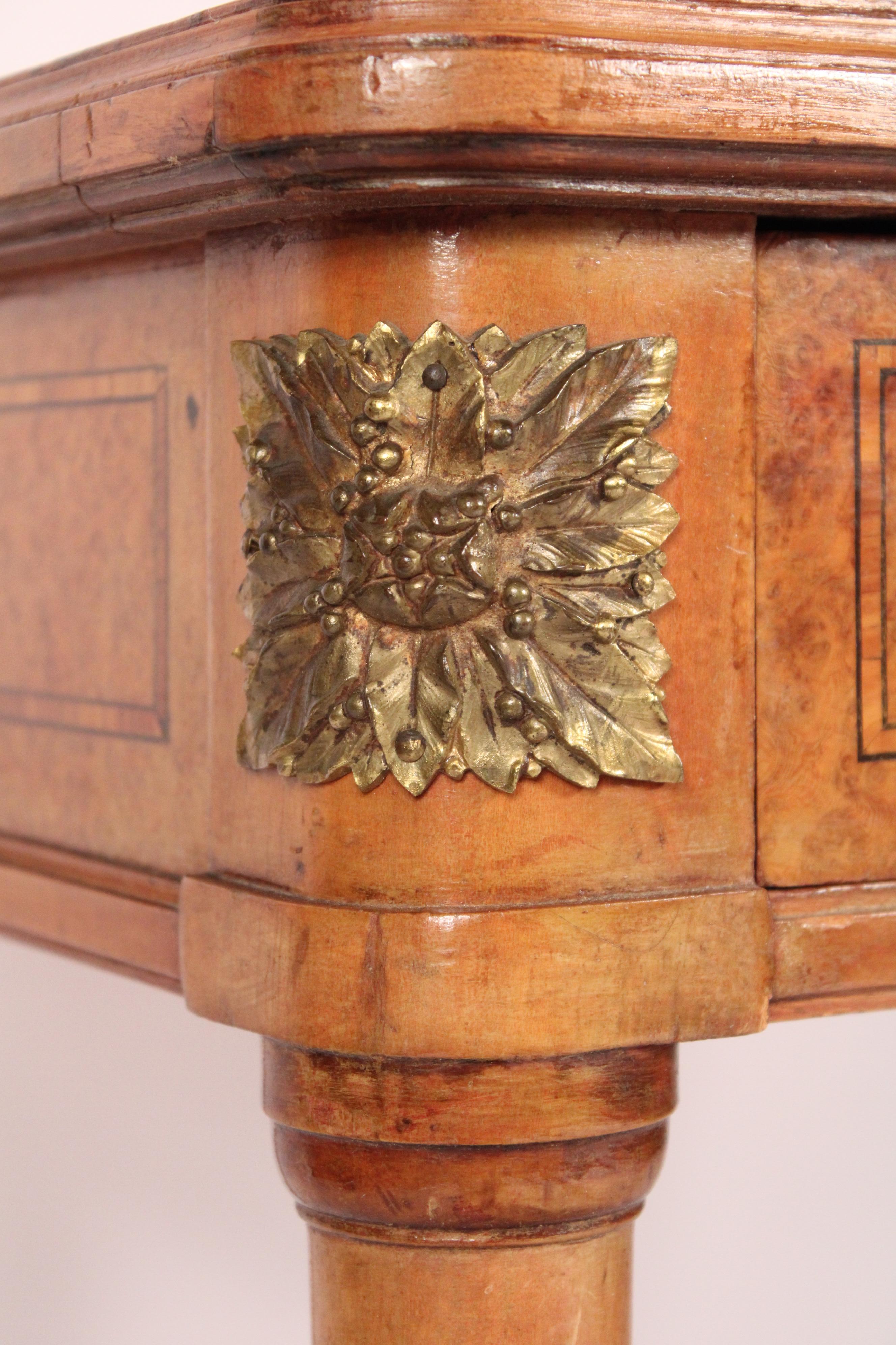 Antique Napoleon III Style Burl Ash and Birch Writing Table 2