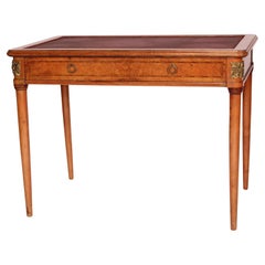 Antique Napoleon III Style Burl Ash and Birch Writing Table