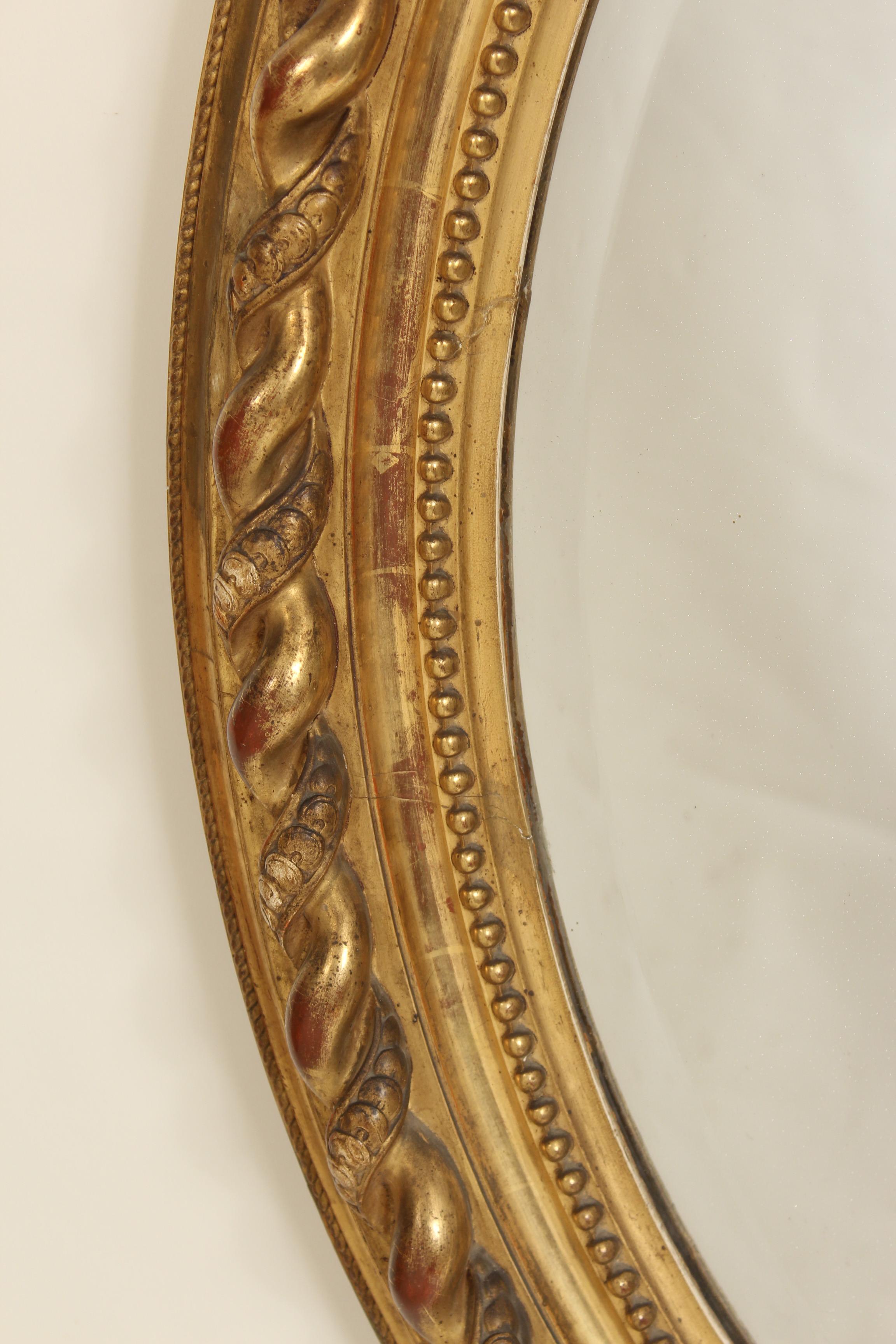 19th Century Antique Napoleon III Style Giltwood Mirror