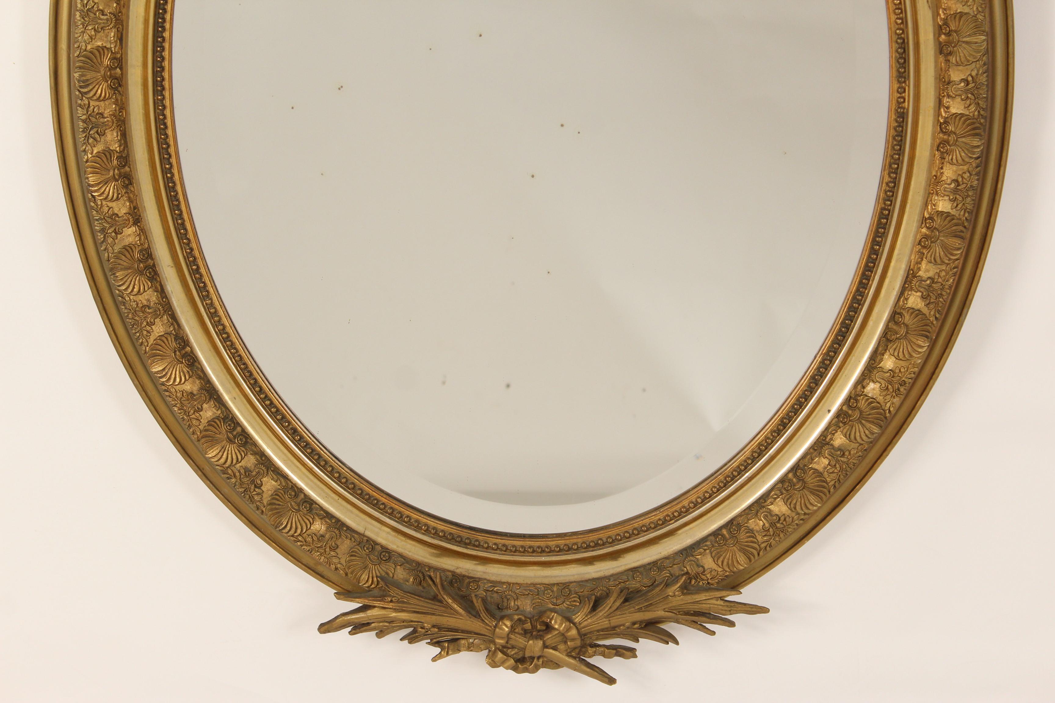 Early 20th Century Antique Napoleon III Style Gilt Wood Mirror