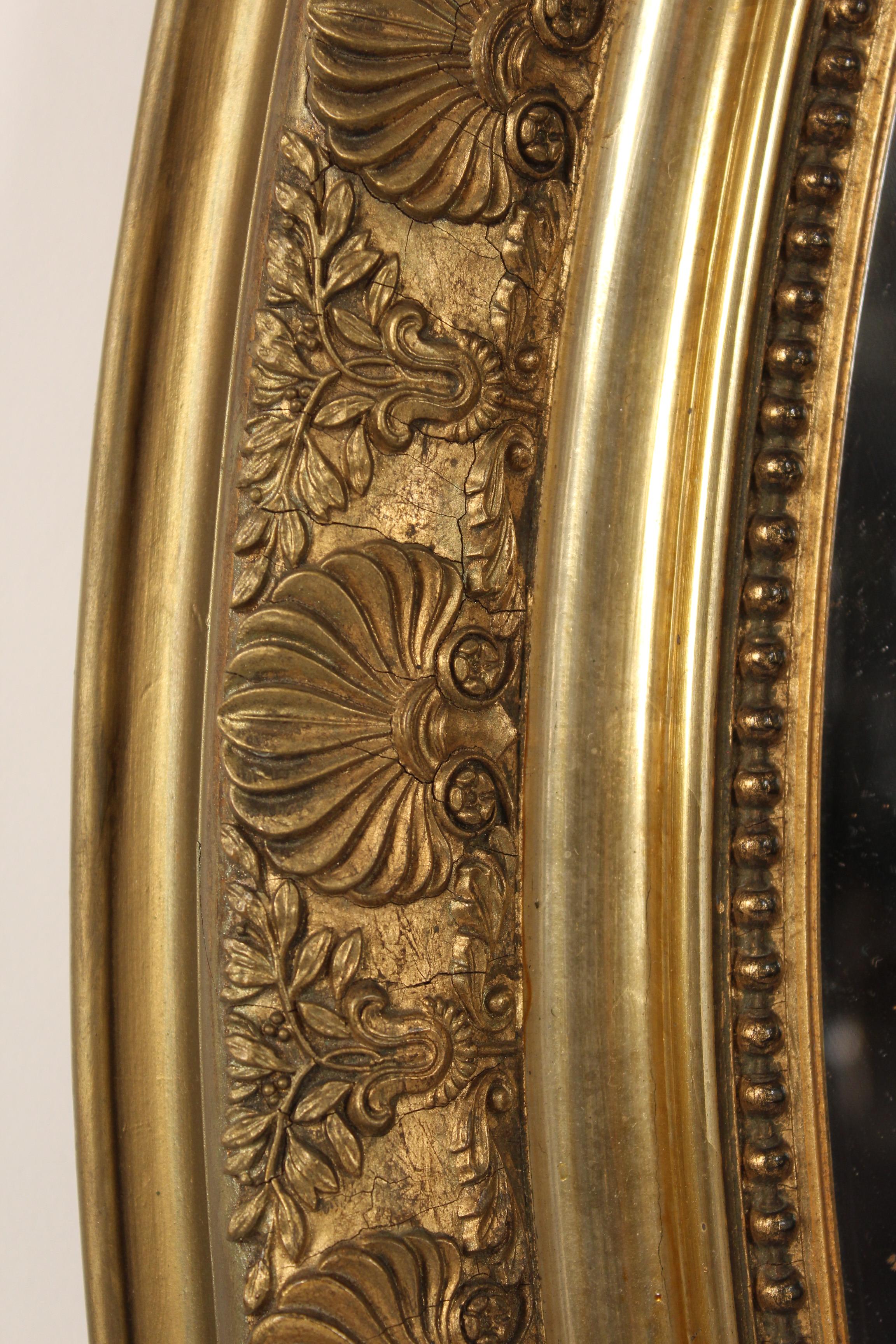 Antique Napoleon III Style Gilt Wood Mirror 3