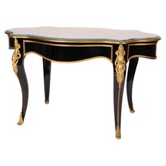 Ancienne table à écrire / centre de table de style Napoléon III 