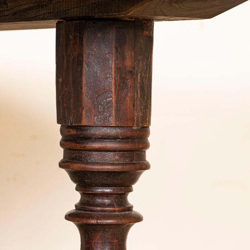 Antique Narra Wood Spanish Colonial Dining Table In Good Condition For Sale In Round Top, TX