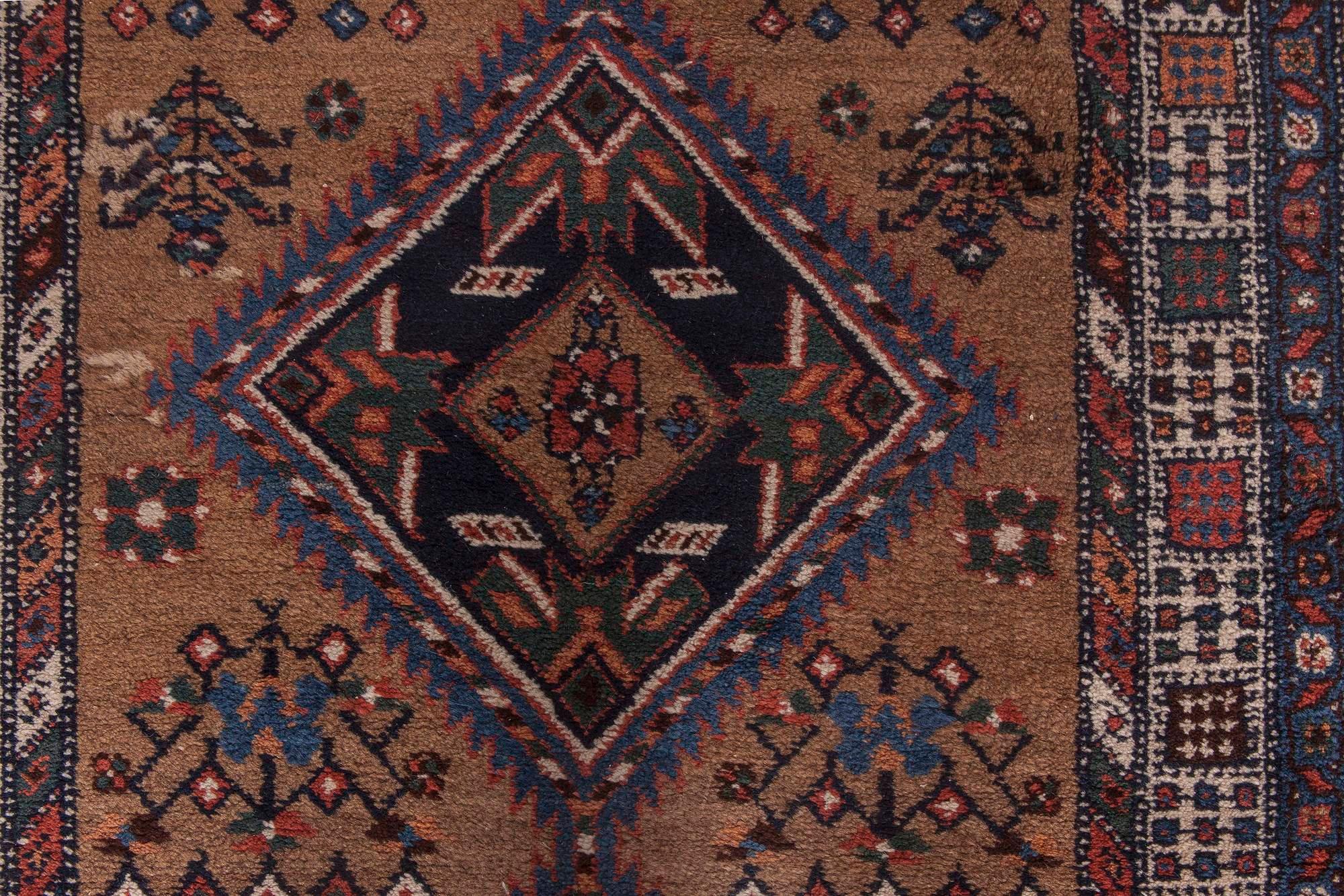 Hand-Knotted Antique Narrow and Long Persian Hamadan Runner For Sale