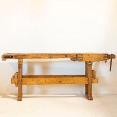 Antique Narrow Danish Carpenter's Workbench
