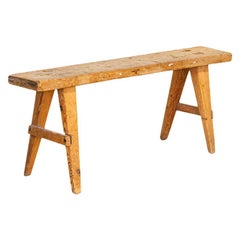 Antique Narrow Pine Swedish Bench