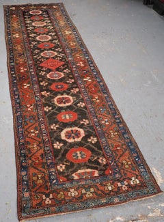Antique Narrow Runner with Mina Khani Design Hamadan Region, Circa 1900