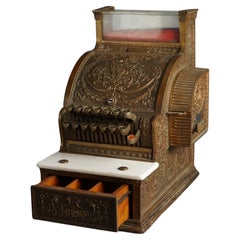 Antique National Brass Candy Store Cash Register Circa 1900