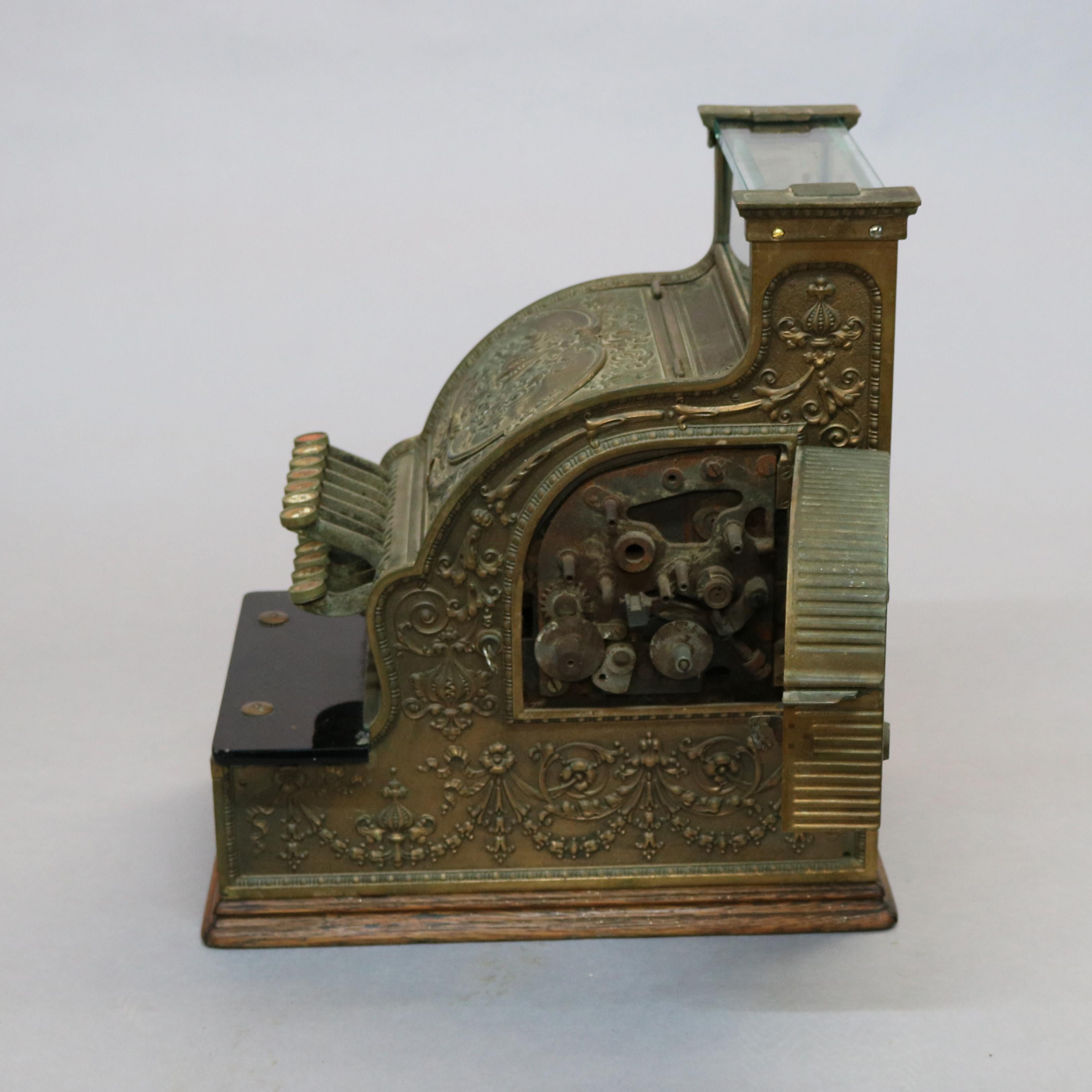 Antique National Candy Store Brass Cash Register, circa 1900 2