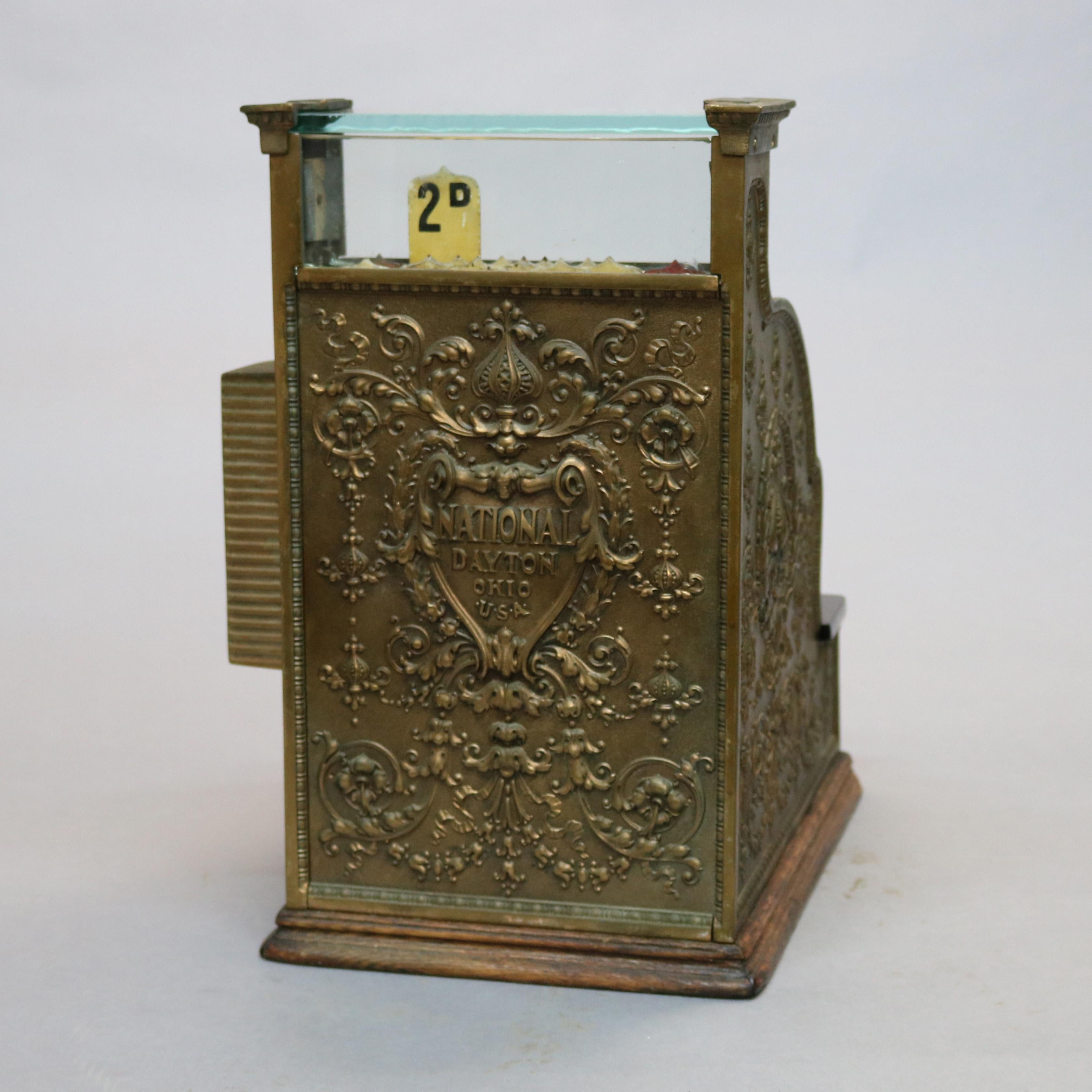 Antique National Candy Store Brass Cash Register, circa 1900 4