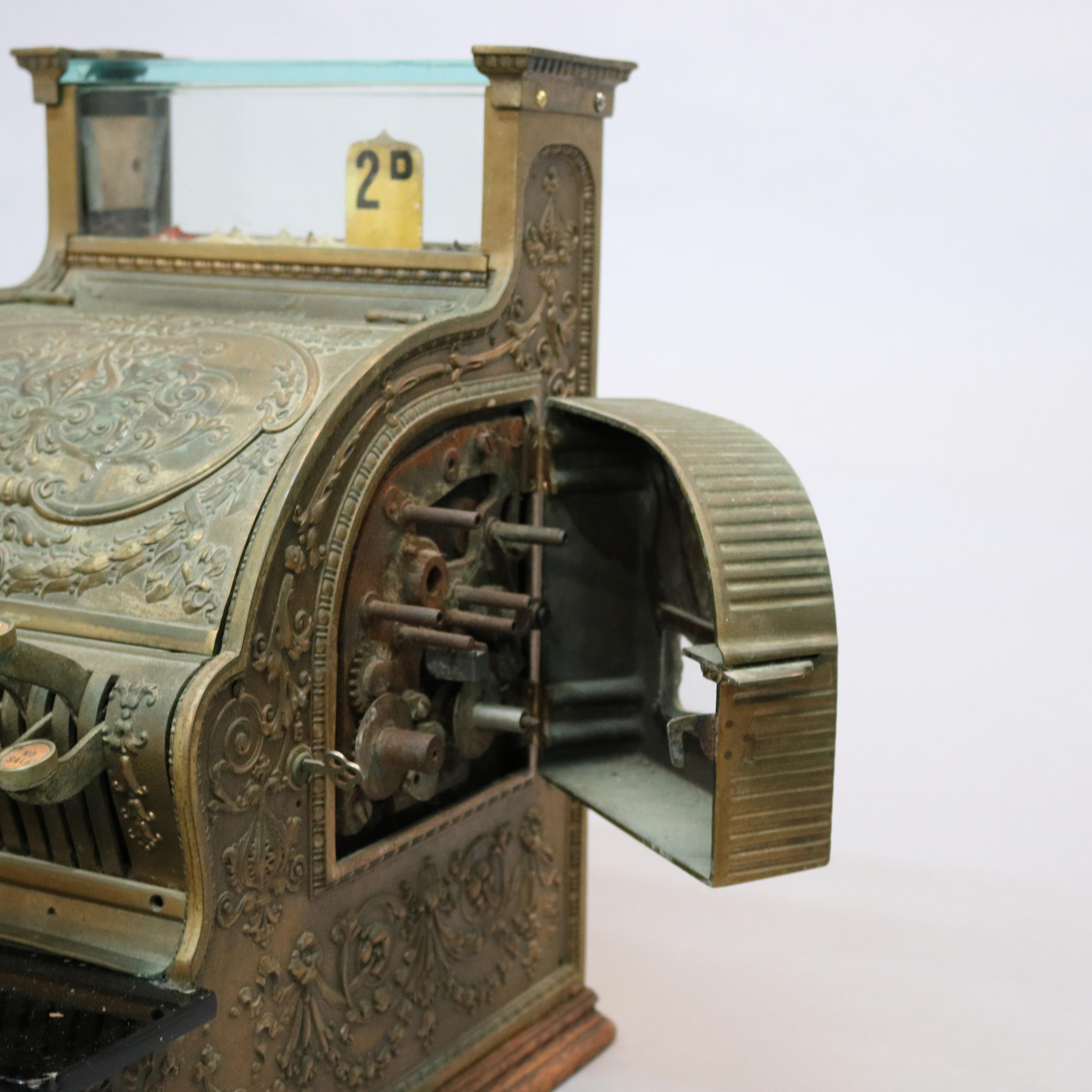 20th Century Antique National Candy Store Brass Cash Register, circa 1900