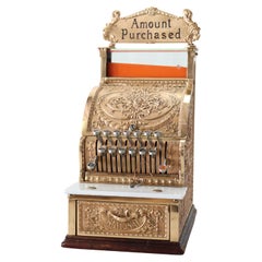 Antique National Cash Register Co. Brass Candy Store Cash Register 313 1029359