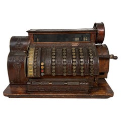 Antique National Cash Register Company Art Nouveau Mechanical Cash Register