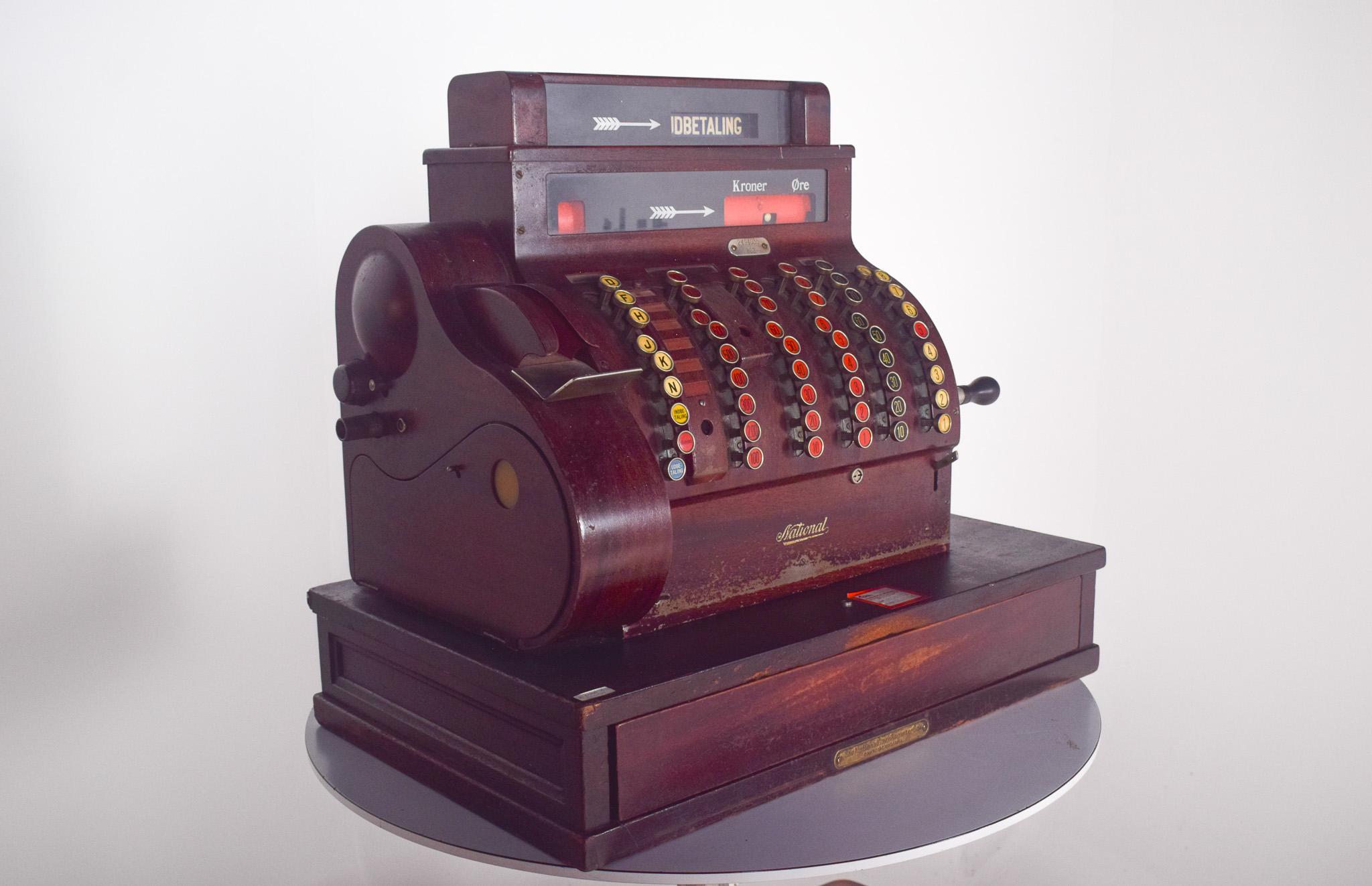American Antique National Cash Register Danish For Sale