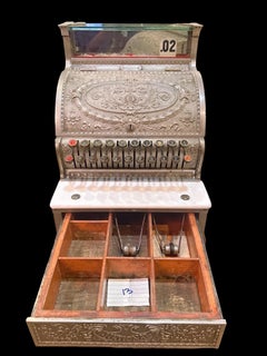 Antique national cashier register with key
