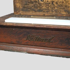 Antique National Nickel Plated Brass Country Store Cash Register Model 441 C1920