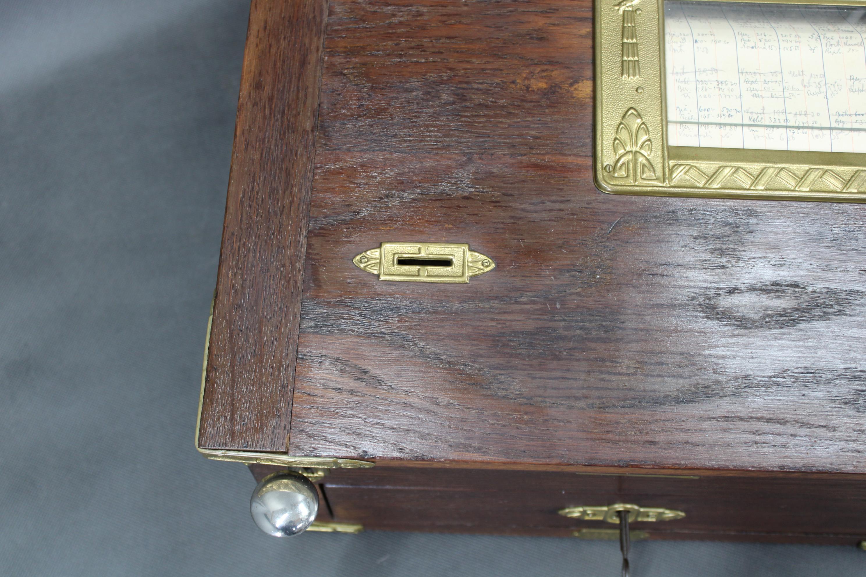 Antigua caja registradora nacional de madera en venta 8