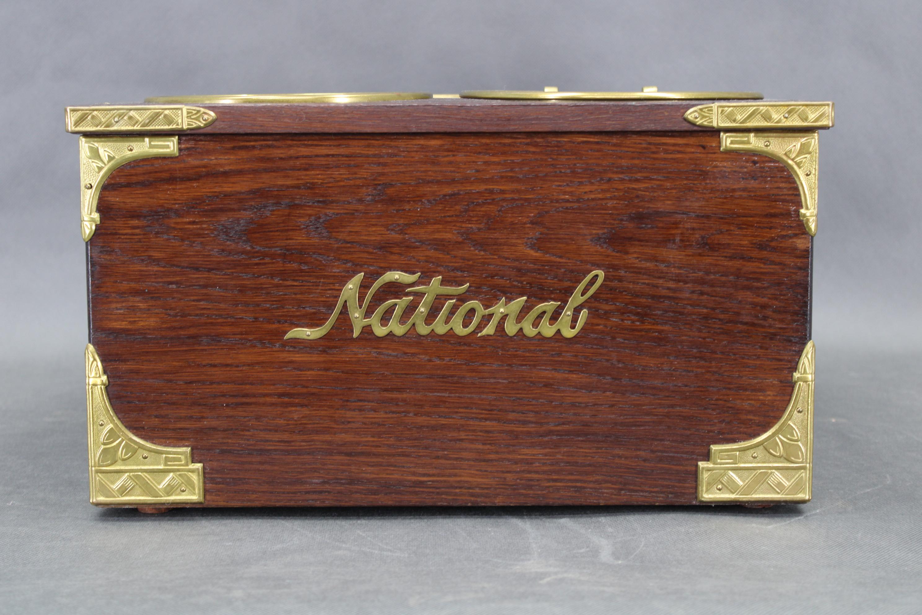 Antigua caja registradora nacional de madera en venta 11